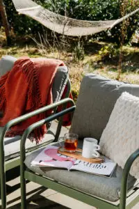 natuurhuisje Veluwe met terras in het bos